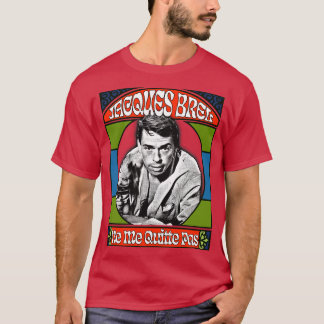 Jacques Brel Retro Fan Design T-shirt