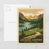 Jacques Cartier National Park, retro stijl Briefkaart (Voorkant / Achterkant)