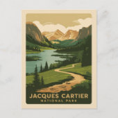 Jacques Cartier National Park, retro stijl Briefkaart (Voorkant)