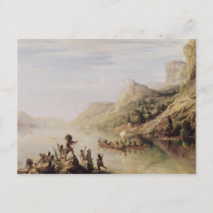 Jacques Cartier ontdekt de St. Lawrence Briefkaart