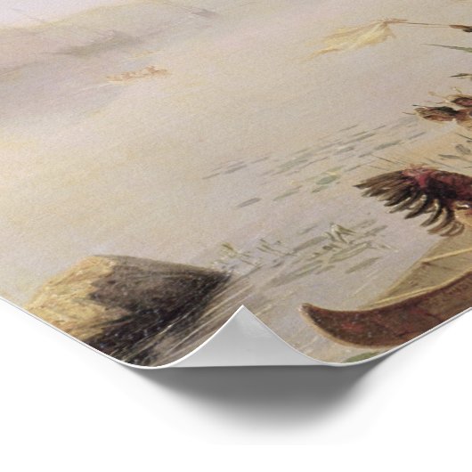 Jacques Cartier ontdekt de St. Lawrence Poster (Hoek)