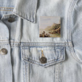 Jacques Cartier ontdekt de St. Lawrence Vierkante Button 5,1 Cm (In situ)