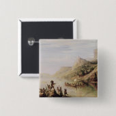 Jacques Cartier ontdekt de St. Lawrence Vierkante Button 5,1 Cm (Voorkant /achterkant)