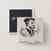 Jacques Cartier Vierkante Button 5,1 Cm (Voorkant /achterkant)