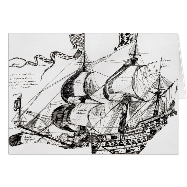 Jacques Cartier's schip, 'Rarete Indes' (Voorkant Horizontaal)