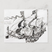 Jacques Cartier's schip, 'Rarete Indes' Briefkaart (Voorkant)
