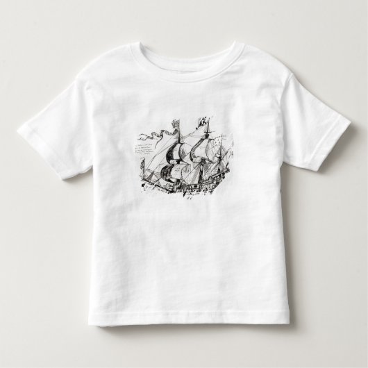 Jacques Cartier's schip, 'Rarete Indes' Kinder Shirts (Voorkant)