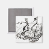 Jacques Cartier's schip, 'Rarete Indes' Magneet (Voorkant / Achterkant)