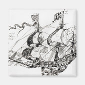 Jacques Cartier's schip, 'Rarete Indes' Magneet (Voorkant)