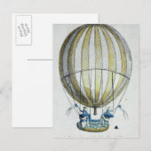 Jacques Charles en Nicholas Robert's Balballon Briefkaart (Voorkant / Achterkant)