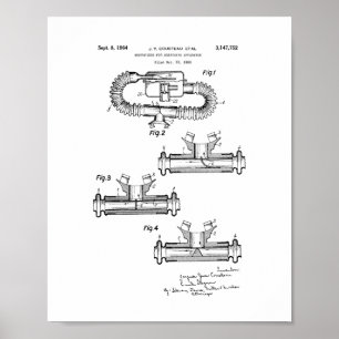 Jacques Cousteau-mondstuk voor ademhalingstoestell Poster