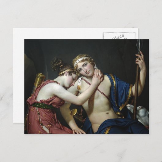 Jacques David-Farewell van Telemachus en Eucharis Briefkaart (Voorkant / Achterkant)