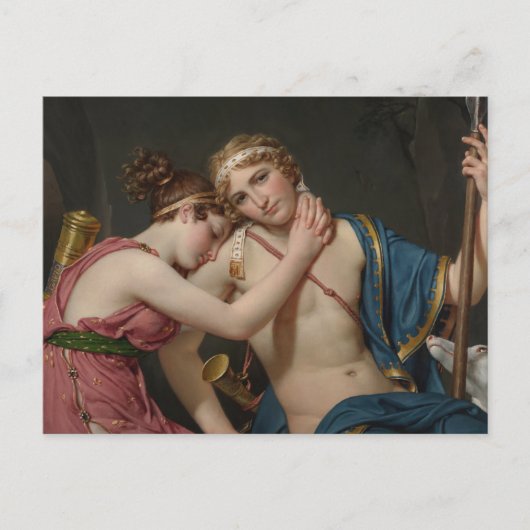 Jacques David Farewell van Telemachus en Eucharis Briefkaart (Voorkant)