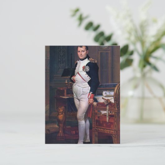Jacques David-Napoleon Bonaparte in zijn studie Briefkaart (Staand voorkant)