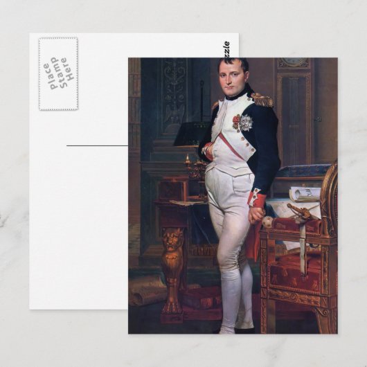 Jacques David-Napoleon Bonaparte in zijn studie Briefkaart (Voorkant / Achterkant)