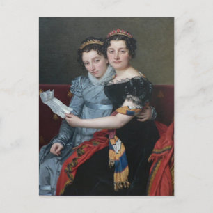 Jacques David-Sisters Zenaide, Charlotte-Bonaparte Briefkaart