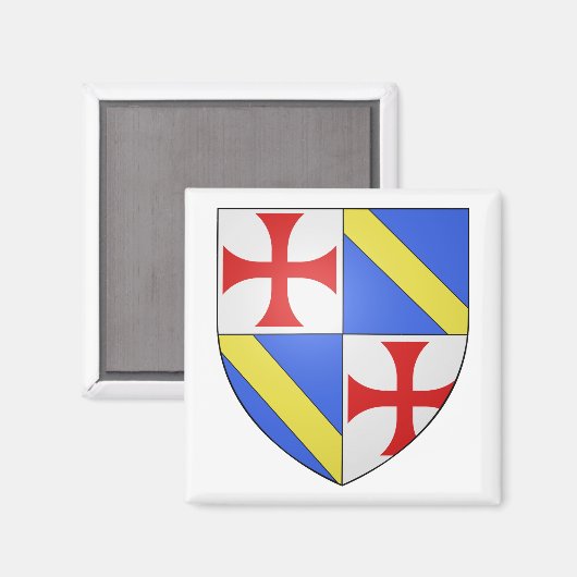 Jacques de Molay Coat of Arms Magneet (Voorkant / Achterkant)