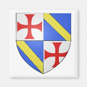 Jacques de Molay Coat of Arms Magneet (Voorkant)