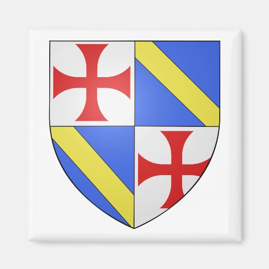 Jacques de Molay Coat of Arms Magneet (Voorkant)