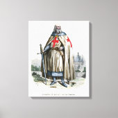 Jacques de Molay - Knight Templar Canvas Afdruk (Voorkant)
