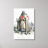 Jacques de Molay - Knight Templar Canvas Afdruk (Voorkant)