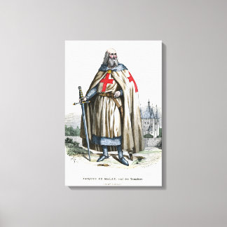 Jacques de Molay - Knight Templar Canvas Afdruk