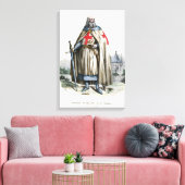 Jacques de Molay - Knight Templar Canvas Afdruk (Insitu (Woonkamer))