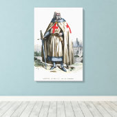 Jacques de Molay - Knight Templar Canvas Afdruk (Insitu (Houten vloer))