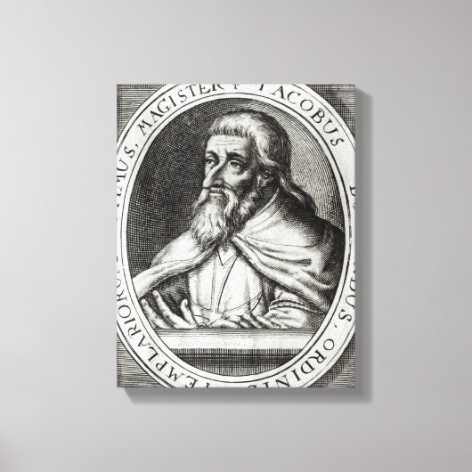 Jacques de Molay Master of Knachten Templars Canvas Afdruk (Voorkant)
