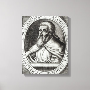 Jacques de Molay Master of Knachten Templars Canvas Afdruk