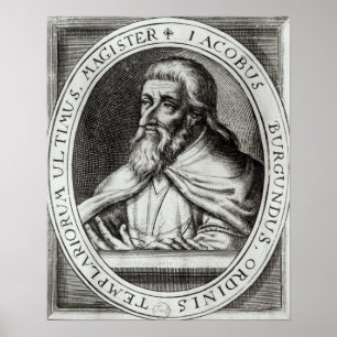 Jacques de Molay Master of Knachten Templars Poster