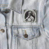 Jacques de Molay Master of Knachten Templars Vierkante Button 5,1 Cm (In situ)