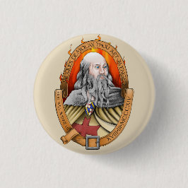 Jacques demolay Gou-kunst woedend Ronde Button 3,2 Cm