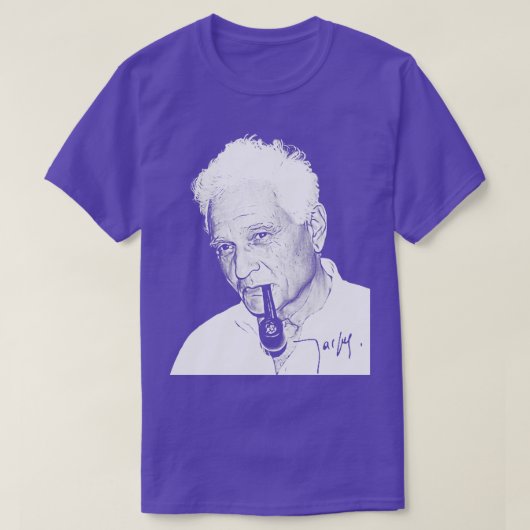 Jacques Derrida Filosoof Fan Art Design T-shirt (Design voorkant)