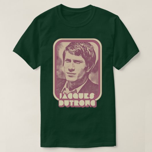 Jacques Dutronc Retro Francophile Design T-shirt (Design voorkant)
