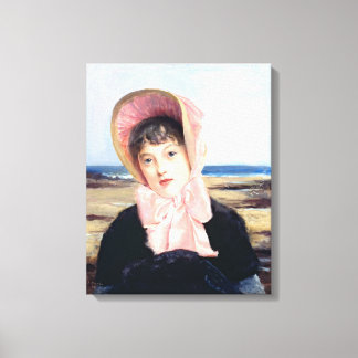 Jacques-Emile Blanche's The Pink Capeline (1883) Canvas Afdruk