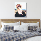 Jacques-Emile Blanche's The Pink Capeline (1883) Canvas Afdruk (Insitu (Slaapkamer))
