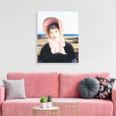 Jacques-Emile Blanche's The Pink Capeline (1883) Canvas Afdruk (Insitu (Woonkamer))
