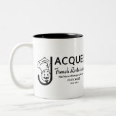Jacques French Restaurant, Chicago, Illinois Tweekleurige Koffiemok (Links)