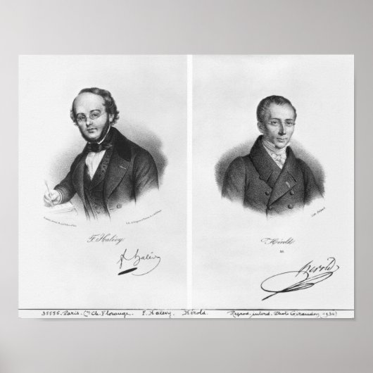 Jacques Fromental Halevy en Ferdinand Herold Poster (Voorkant)