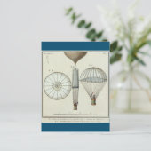 Jacques Garnerin's eerste parachute Briefkaart (Staand voorkant)