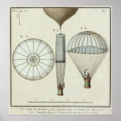 Jacques Garnerin's eerste parachute - Poster (Voorkant)