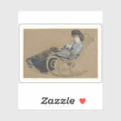 Jacques J. Tissot - Jonge vrouw in een schommelsto Sticker (Vel)