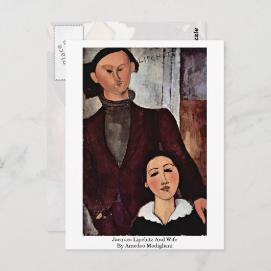 Jacques Lipchitz en echtgenote van Amedeo Modiglia Briefkaart (Voorkant / Achterkant)