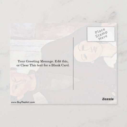 Jacques Lipchitz en echtgenote van Amedeo Modiglia Briefkaart (Achterkant)