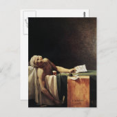 Jacques-Louis David- De dood van Marat Briefkaart (Voorkant / Achterkant)