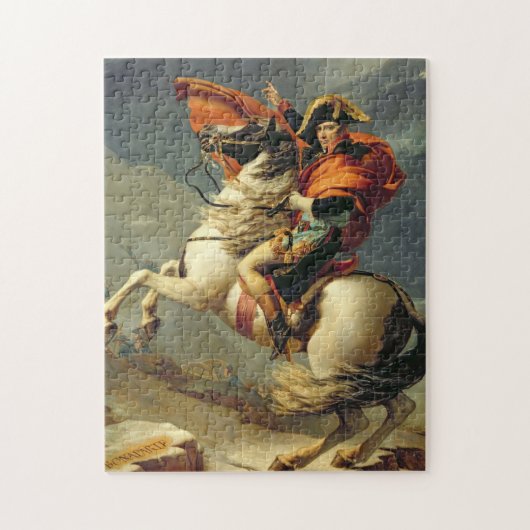 Jacques - Louis David - Napoleon die de Alpen over Legpuzzel (Verticaal)