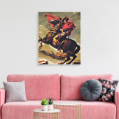 Jacques-Louis David - Napoleon over de Alpen Canvas Afdruk (Insitu (Woonkamer))