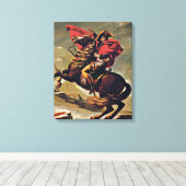 Jacques-Louis David - Napoleon over de Alpen Canvas Afdruk (Insitu (Houten vloer))