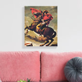 Jacques-Louis David - Napoleon over de Alpen Canvas Afdruk (Insitu (Woonkamer))
